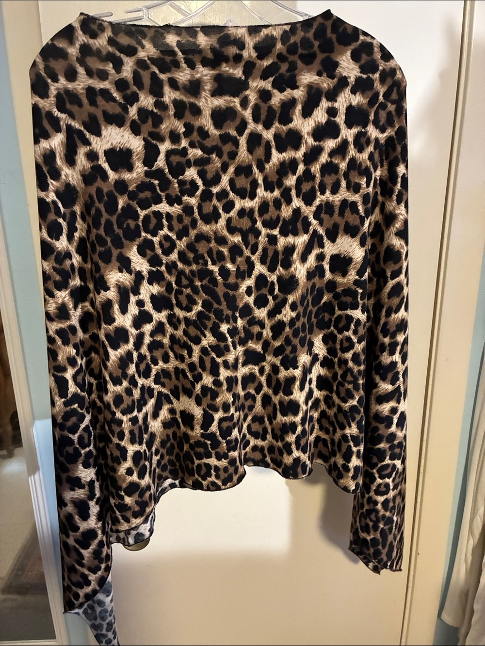 Leopard Print Soft Scarf Wrap - Black & Brown